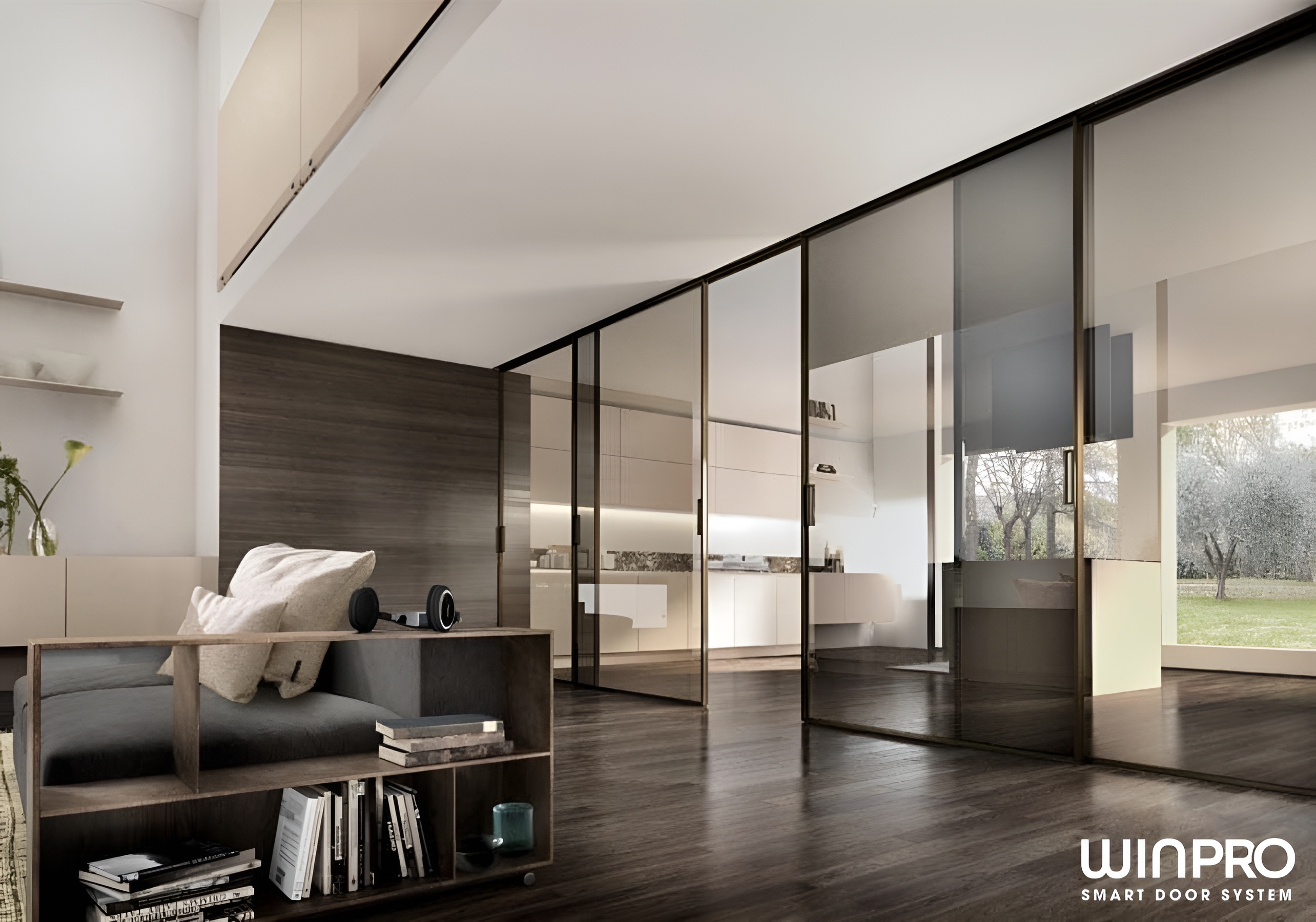 CỬA NHÔM LÙA HỆ SLIM: Không ray dưới đem lại trải nghiệm đóng mở êm ái