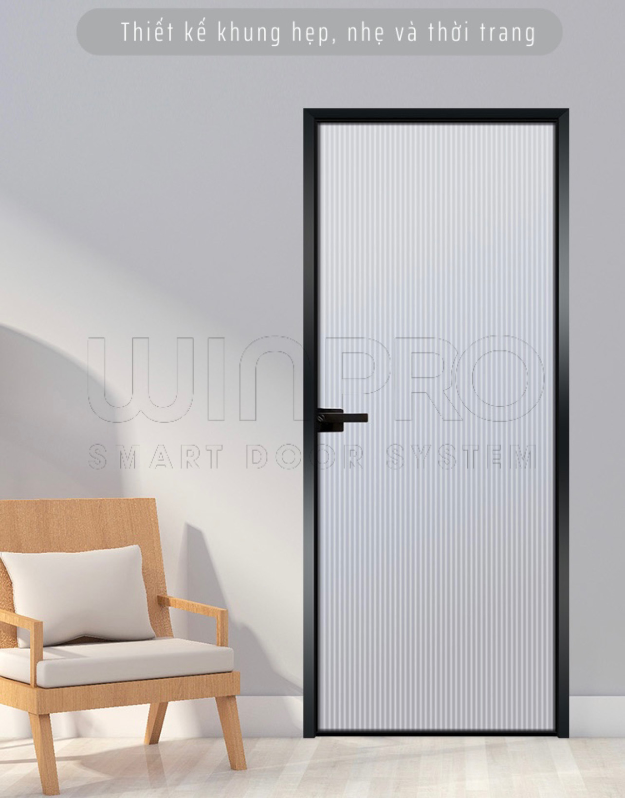 CỬA NHÔM SLIM 1 CÁNH MỞ QUAY