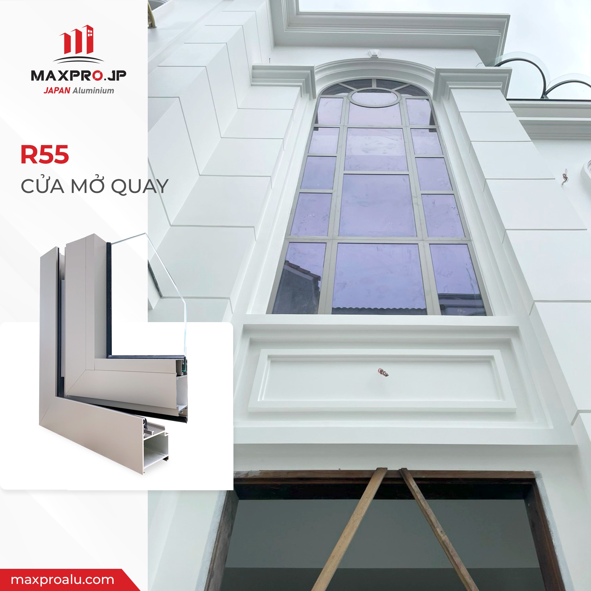 CỬA NHÔM MAXPRO HỆ 55