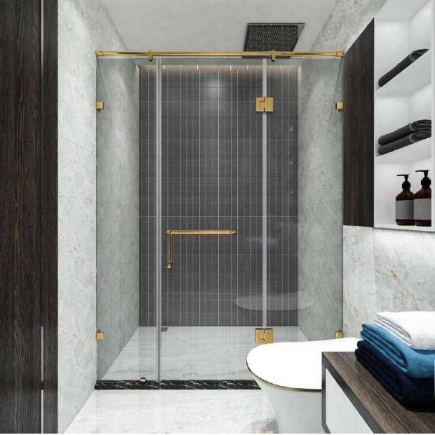 PHÒNG TẮM 180° K-K HỆ GIẰNG ĐỈNH ỐNG INOX TRÒN